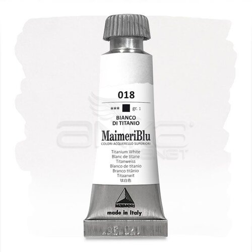 Maimeri Blu Tüp Sulu Boya 12 ml S1 No:018 Titanium White - 018 Titanium White