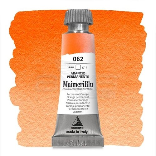 Maimeri Blu Tüp Sulu Boya 12 ml S1 No:062 Permanent Orange - 062 Permanent Orange