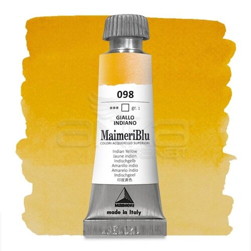 Maimeri Blu Tüp Sulu Boya 12 ml S1 No:098 Indian Yellow - 098 Indian Yellow