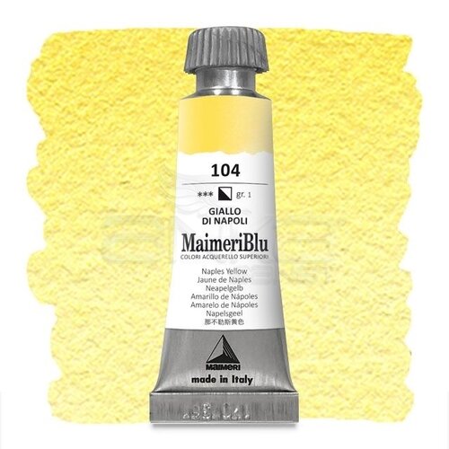 Maimeri Blu Tüp Sulu Boya 12 ml S1 No:104 Naples Yellow - 104 Naples Yellow