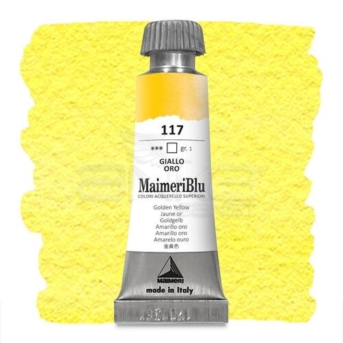 Maimeri Blu Tüp Sulu Boya 12 ml S1 No:117 Golden Yellow - 117 Golden Yellow