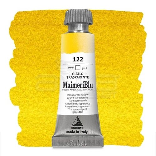 Maimeri Blu Tüp Sulu Boya 12 ml S1 No:122 Transparent Yellow - 122 Transparent Yellow