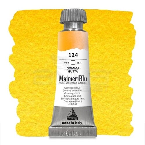 Maimeri Blu Tüp Sulu Boya 12 ml S1 No:124 Gamboge (Hue) - 124 Gamboge (Hue)