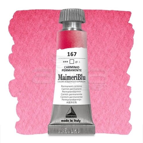 Maimeri Blu Tüp Sulu Boya 12 ml S1 No:167 Permanent Carmine - 167 Permanent Carmine