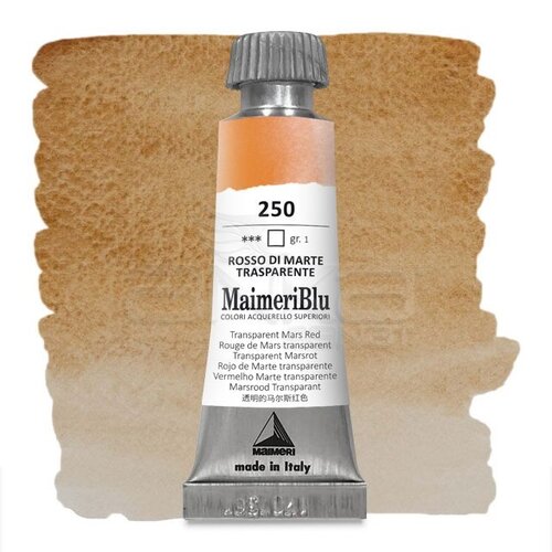 Maimeri Blu Tüp Sulu Boya 12 ml S1 No:250 Transparent Mars Red - 250 Transparent Mars Red