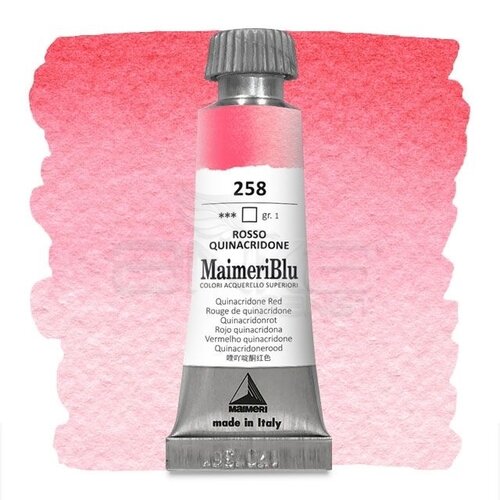 Maimeri Blu Tüp Sulu Boya 12 ml S1 No:258 Quinacridone Red - 258 Quinacridone Red