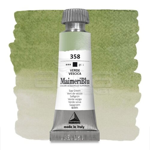 Maimeri Blu Tüp Sulu Boya 12 ml S1 No:358 Sap Green - 358 Sap Green