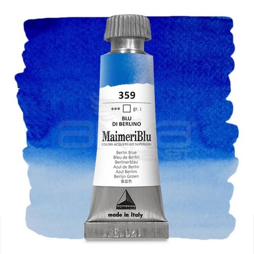 Maimeri Blu Tüp Sulu Boya 12 ml S1 No:359 Berlin Blue - 359 Berlin Blue