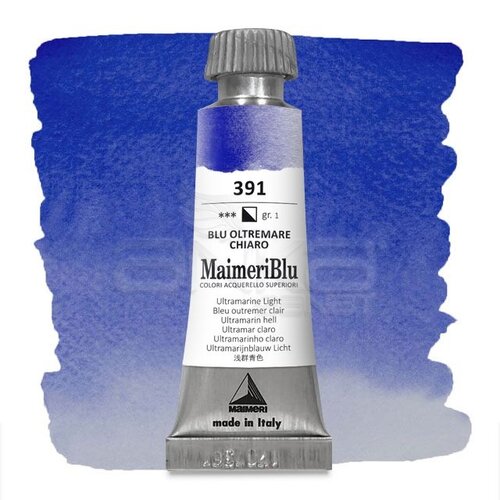 Maimeri Blu Tüp Sulu Boya 12 ml S1 No:391 Ultramarine Light
