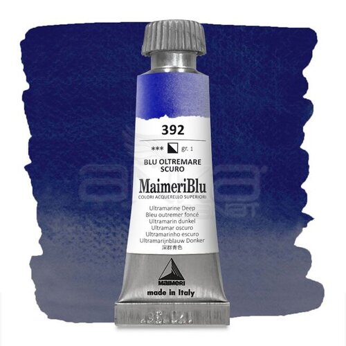Maimeri Blu Tüp Sulu Boya 12 ml S1 No:392 Ultramarine Deep