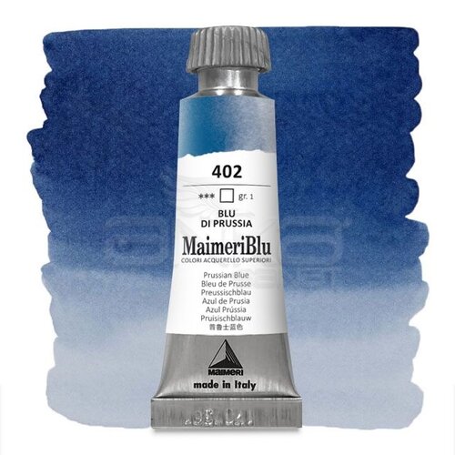Maimeri Blu Tüp Sulu Boya 12 ml S1 No:402 Prussian Blue - 402 Prussian Blue