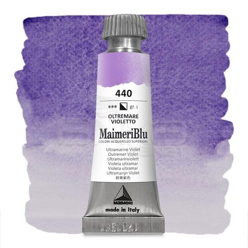 Maimeri Blu Tüp Sulu Boya 12 ml S1 No:440 Ultramarine Violet - 440 Ultramarine Violet