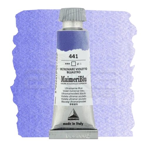 Maimeri Blu Tüp Sulu Boya 12 ml S1 No:441 Ultramarine Blue - 441 Ultramarine Blue