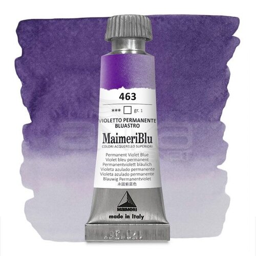 Maimeri Blu Tüp Sulu Boya 12 ml S1 No:463 Permanent Violet Blueish - 463 Permanent Violet Blueish