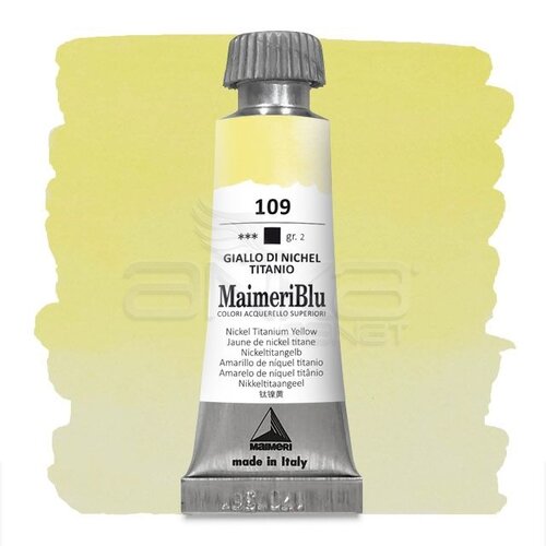 Maimeri Blu Tüp Sulu Boya 12 ml S2 No:109 Nickel Titanate Yellow - 109 Nickel Titanate Yellow