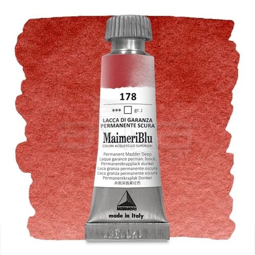 Maimeri Blu Tüp Sulu Boya 12 ml S2 No:178 Permanent Madder Deep - 178 Permanent Madder Deep