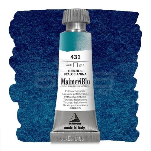 Maimeri Blu Tüp Sulu Boya 12 ml S2 No:431 Phthalo Turquoise