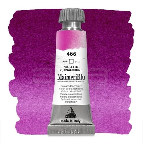Maimeri Blu Tüp Sulu Boya 12 ml S2 No:466 Quinacridone Violet - 466 Quinacridone Violet