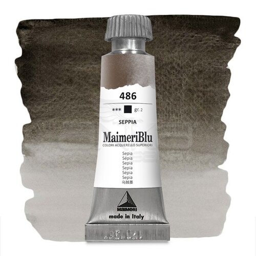 Maimeri Blu Tüp Sulu Boya 12 ml S2 No:486 Sepia - 486 Sepia
