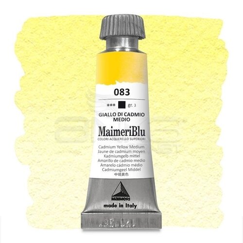 Maimeri Blu Tüp Sulu Boya 12 ml S3 No:083 Cadmium Yellow Medium - 083 Cadmium Yellow Medium