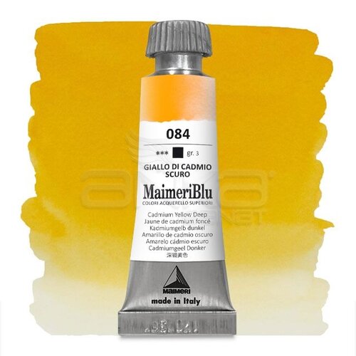 Maimeri Blu Tüp Sulu Boya 12 ml S3 No:084 Cadmium Yellow Deep - 084 Cadmium Yellow Deep