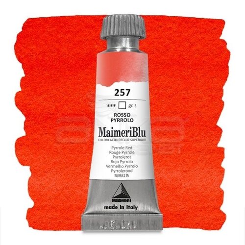 Maimeri Blu Tüp Sulu Boya 12 ml S3 No:257 Pyrrole Red - 257 Pyrrole Red