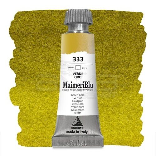 Maimeri Blu Tüp Sulu Boya 12 ml S3 No:333 Green Gold - 333 Green Gold
