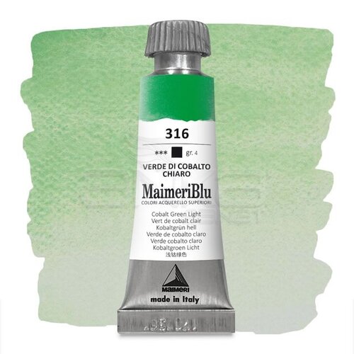 Maimeri Blu Tüp Sulu Boya 12 ml S4 No:316 Cobalt Green Light - 316 Cobalt Green Light