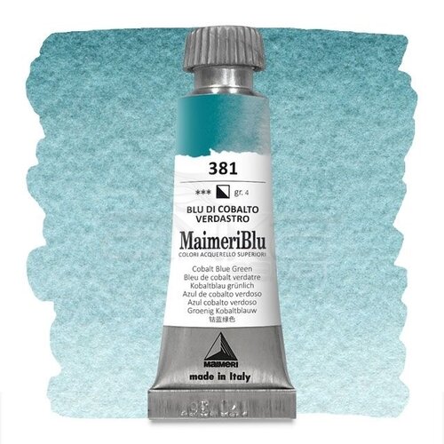 Maimeri Blu Tüp Sulu Boya 12 ml S4 No:318 Cobalt Green Blueish - 318 Cobalt Green Blueish