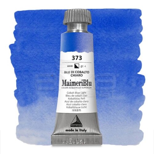 Maimeri Blu Tüp Sulu Boya 12 ml S4 No:373 Cobalt Blue Light - 373 Cobalt Blue Light