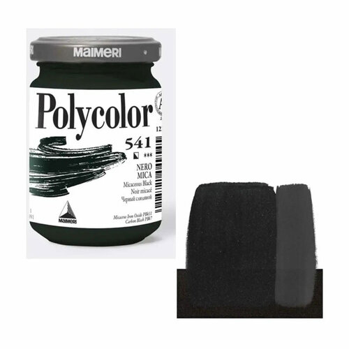Maimeri Polycolor Akrilik Boya 140ml Micaceous Black 541 - 541 Micaceous Black
