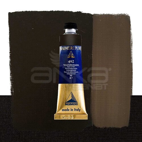 Maimeri Puro Yağlı Boya 40ml Seri 1 492 Burnt Umber - 492 Burnt Umber