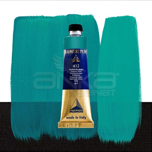 Maimeri Puro Yağlı Boya 40ml Seri 4 412 Turquoise Cobalt - 412 Turquoise Cobalt