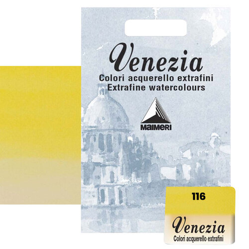 Maimeri Venezia Yarım Tablet Sulu Boya No:116 Primary Yellow - 116 Primary Yellow