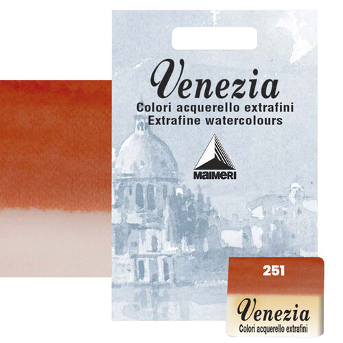 Maimeri Venezia Yarım Tablet Sulu Boya No:251 Permanent Red Light - 251 Permanent Red Light