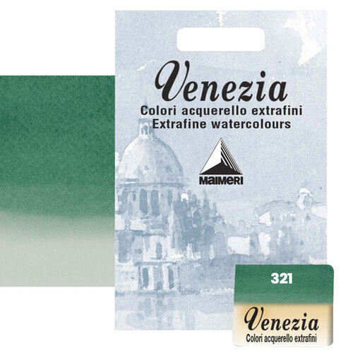 Maimeri Venezia Yarım Tablet Sulu Boya No:321 Phthalo Green - 321 Phthalo Green