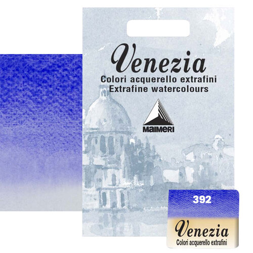 Maimeri Venezia Yarım Tablet Sulu Boya No:392 Ultramarine Deep - 392 Ultramarine Deep