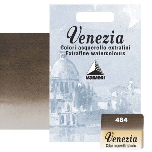 Maimeri Venezia Yarım Tablet Sulu Boya No:484 Vandyke Brown - 484 Vandyke Brown