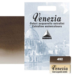 Maimeri - Maimeri Venezia Yarım Tablet Sulu Boya No:492 Burnt Umber