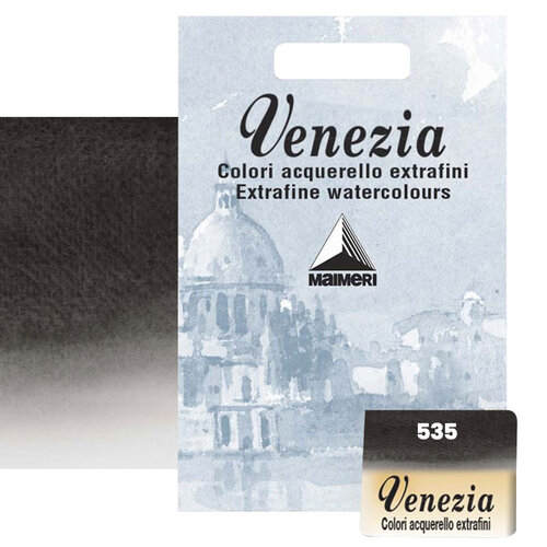 Maimeri Venezia Yarım Tablet Sulu Boya No:535 Ivory Black - 535 Ivory Black