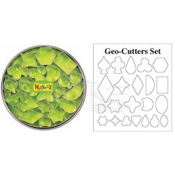 Makins Clay - Makin's Clay Kesici Kalıp Seti Geometrik 22 Desen Kod:37003