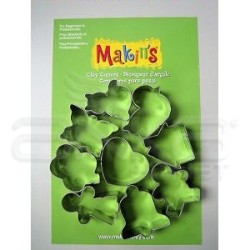 Makins Clay - Makin's Clay Kesici Kalıp Seti Günlük 9 Desen Kod:37012 (1)