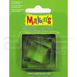 Makins Clay - Makin's Clay Kesici Kalıp Seti Kare 3 Parça Kod:36002