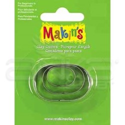 Makins Clay - Makin's Clay Kesici Kalıp Seti Oval 3 Parça Kod:36005 (1)