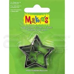 Makins Clay - Makin's Clay Kesici Kalıp Seti Yıldız 3 Parça Kod:36006 (1)