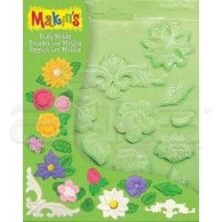 Makins Clay - Makin's Clay Push Mold Şekilleme Kalıbı Çiçekler Kod:39005
