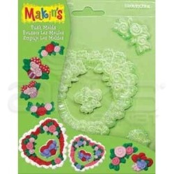 Makins Clay - Makin's Clay Push Mold Şekilleme Kalıbı Kalpler Kod:39004 (1)