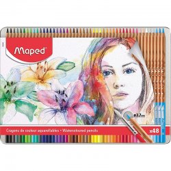 Maped - Maped Watercoloured Pencils 3.7mm 48li