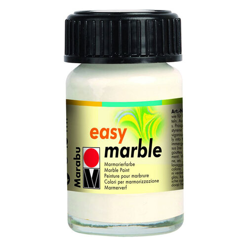Marabu Easy Marble Ebru Boyası 15ml No:070 White - 070 White
