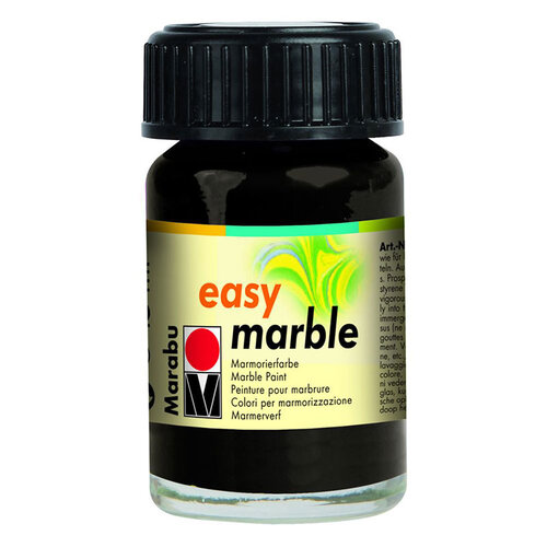 Marabu Easy Marble Ebru Boyası 15ml No:073 Black - 073 Black
